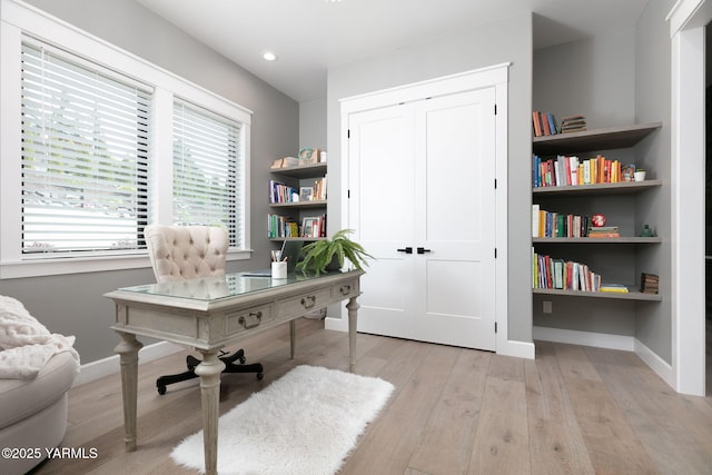 7902 Poplar View Way, Yakima, WA 98908 - office featuring light wood finished floors, baseboards, and recessed lighting