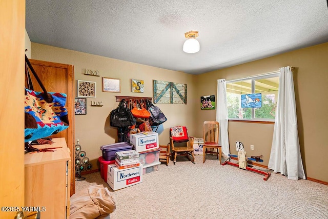 2810 S 79th Ave, Yakima, WA 98903 - recreation room featuring carpet floors and a textured ceiling