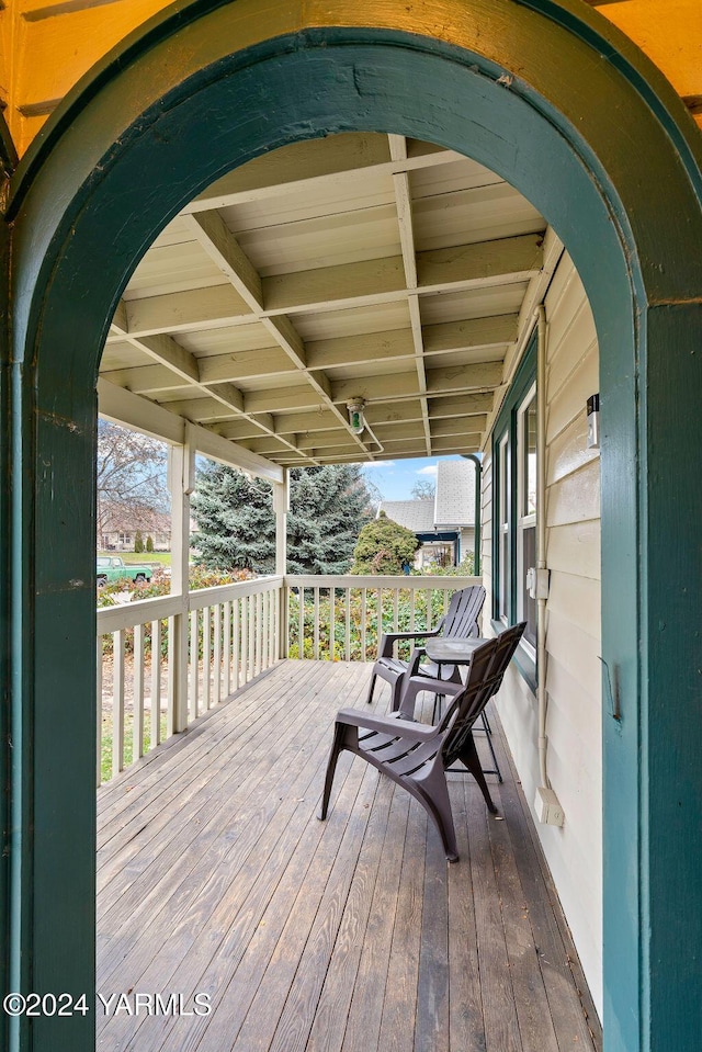 view of wooden terrace