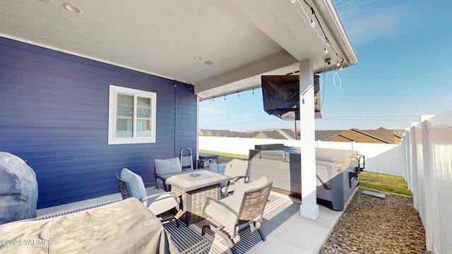 view of patio / terrace featuring a fenced backyard