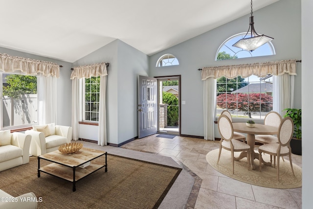 5304 Maui Pl, Yakima, WA 98908 - entrance foyer with stone tile floors and high vaulted ceiling