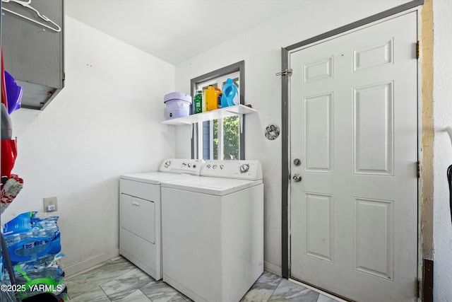 708 S 8th St, Yakima, WA 98901 - washroom featuring washer and dryer and light marble finish flooring