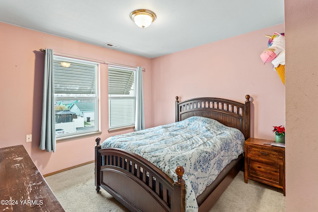 2705 Garrett St, Yakima, WA 98902 - bedroom featuring light carpet, visible vents, and baseboards