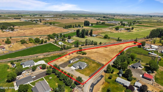 172004 NW Dogwood Rd, Prosser, WA 99350 - view of rural area with property boundaries highlighted and a mountain backdrop