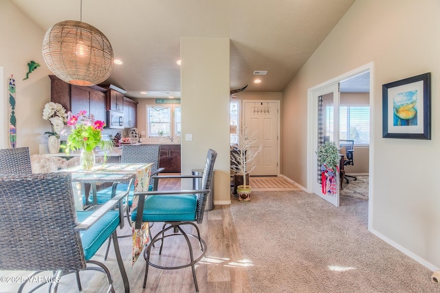 310 S 12th St, Selah, WA 98942 - carpeted dining space featuring healthy amount of natural light and recessed lighting
