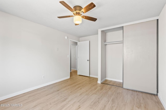 1805 S 66th Ave, Yakima, WA 98908 - unfurnished bedroom with wood finished floors, a closet, and a ceiling fan