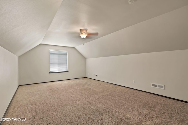 5901 Coolidge Rd, Yakima, WA 98903 - bonus room featuring light carpet, lofted ceiling, and ceiling fan