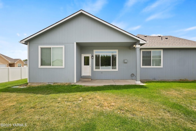 5901 Coolidge Rd, Yakima, WA 98903 - rear view of house with a patio area and roof with shingles
