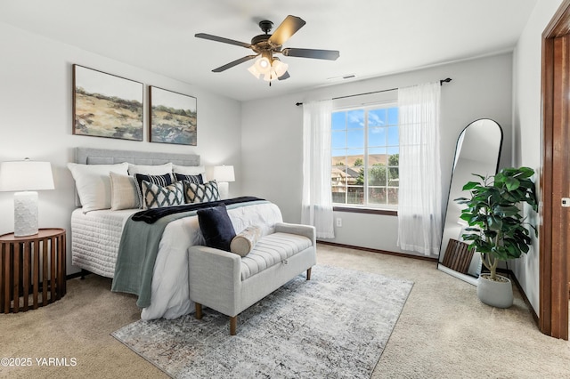 5807 W Whatcom Ave, Yakima, WA 98903 - bedroom with carpet floors and a ceiling fan