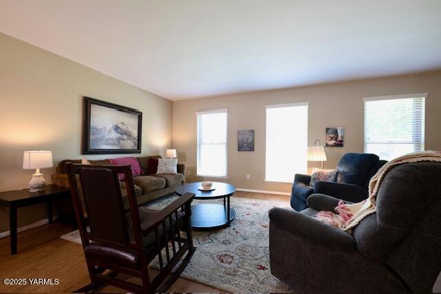 215 N 56th Ave Unit 42, Yakima, WA 98908 - living area with plenty of natural light and wood finished floors