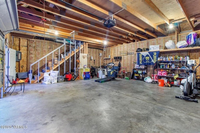 garage featuring a garage door opener