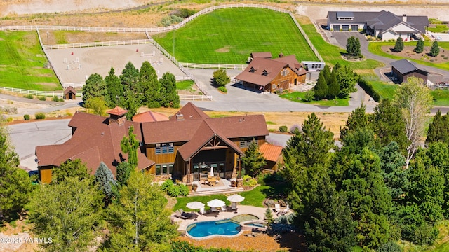 bird's eye view featuring a residential view