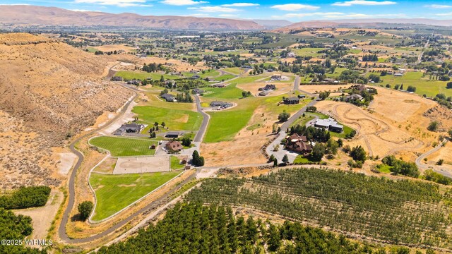 aerial view featuring a mountain view