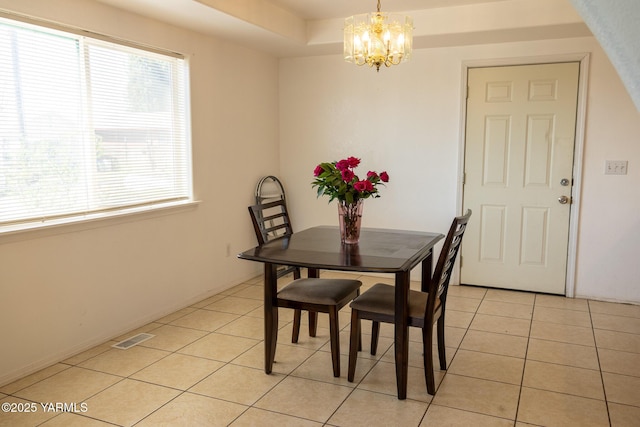 1550 Buena Rd, Zillah, WA 98953 - dining space with a chandelier and light tile patterned flooring