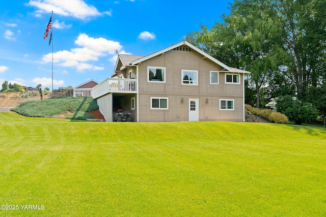 1531 Old Stage Way, Yakima, WA 98908 - rear view of property with a yard and a wooden deck