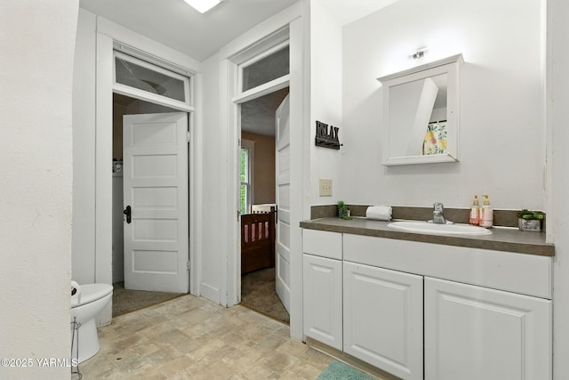 2810 Butterfield Rd, Yakima, WA 98901 - bathroom with vanity and stone finish flooring