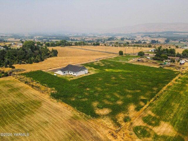 drone / aerial view with a rural view