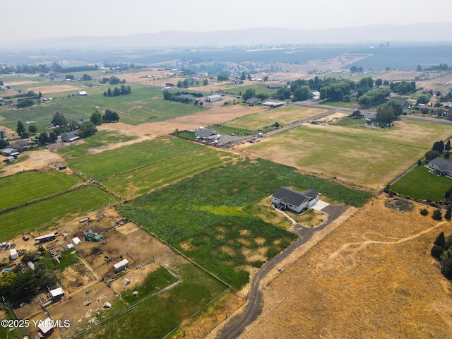 bird's eye view with a rural view