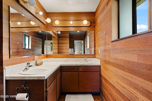 10800 Zier Rd, Yakima, WA 98908 - full bath featuring wood walls and double vanity