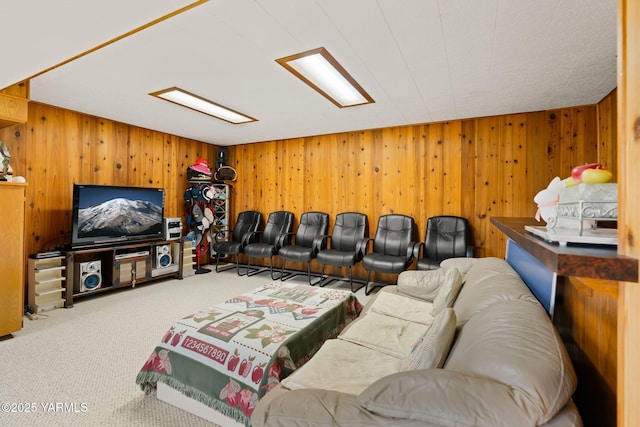 10800 Zier Rd, Yakima, WA 98908 - carpeted home theater with wooden walls