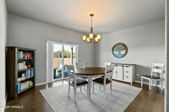 7402 Viewcrest Way, Yakima, WA 98908 - dining space with a chandelier and dark wood-style flooring