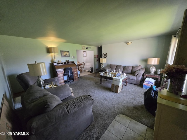 3204 W Viola Ave, Yakima, WA 98902 - carpeted living area with tile patterned floors