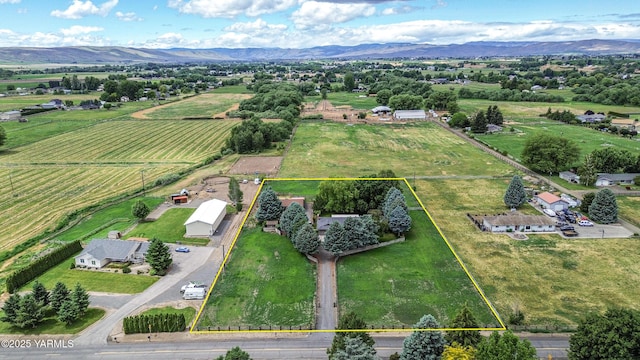 3012 S 79th Ave, Yakima, WA 98903 - overview of rural landscape featuring property boundaries highlighted and a mountain backdrop