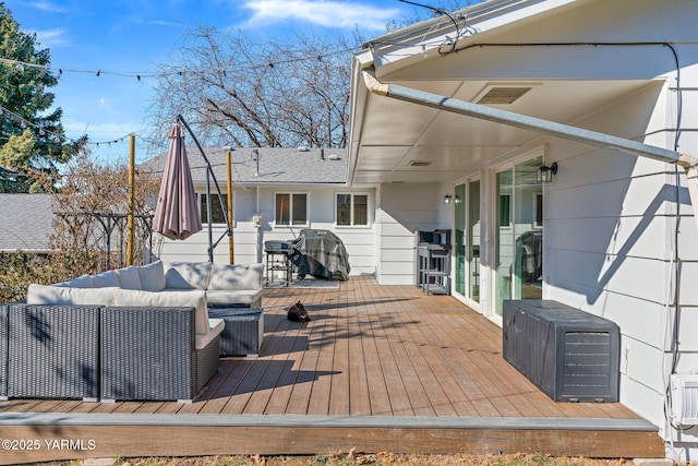 211 N 65th Pl, Yakima, WA 98908 - wooden terrace with outdoor lounge area