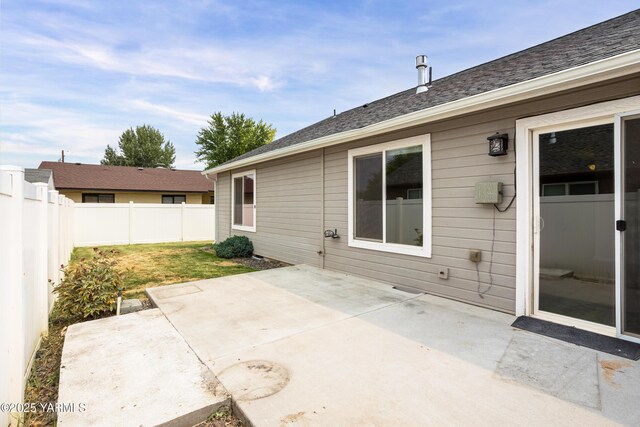 view of patio / terrace featuring a fenced backyard