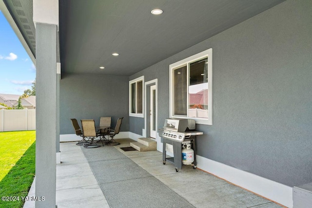 view of patio / terrace with fence