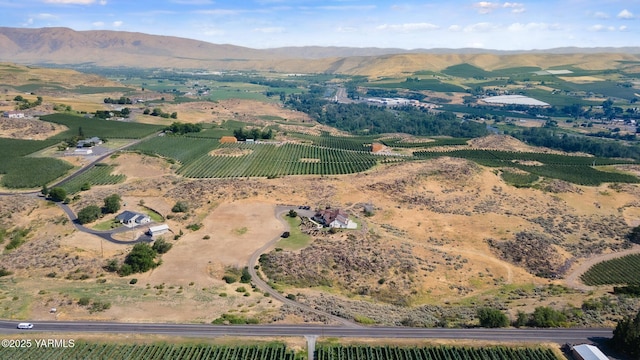 1893 Young Grade Rd, Yakima, WA 98908 - view of property location featuring rural landscape, a mountain backdrop, and large plots for crops