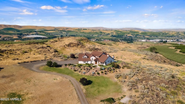 1893 Young Grade Rd, Yakima, WA 98908 - aerial view of property and surrounding area featuring a mountainous background and rural landscape