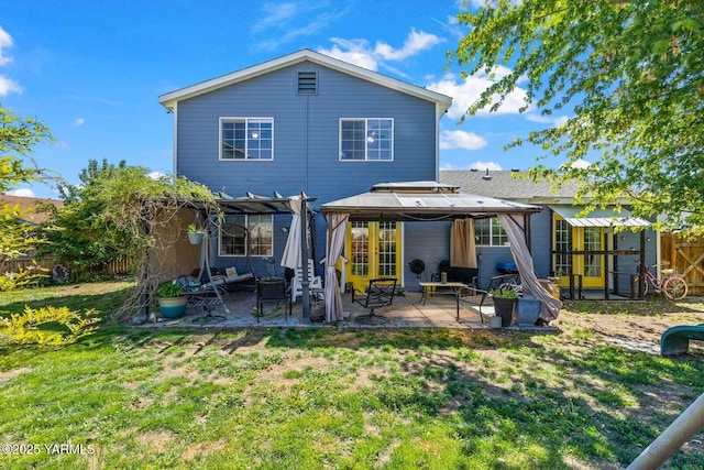 7501 Glacier Way, Yakima, WA 98908 - back of property featuring a gazebo and a patio area