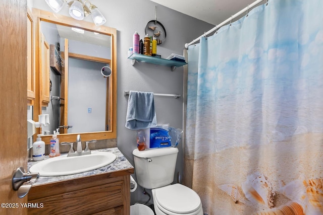 7501 Glacier Way, Yakima, WA 98908 - full bath with vanity, toilet, and curtained shower