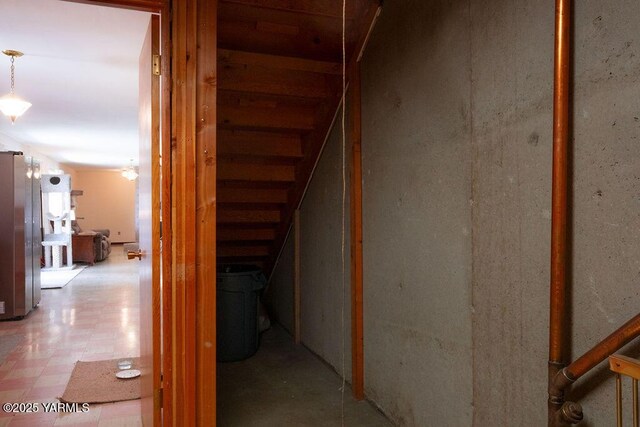 3606 Richey Rd, Yakima, WA 98902 - hall with stairway and light flooring