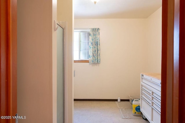 3606 Richey Rd, Yakima, WA 98902 - full bathroom with a shower with shower door, baseboards, wood finished floors, and vanity