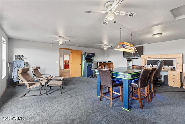 3501 S 40th Ave, Yakima, WA 98903 - carpeted dining room featuring a ceiling fan and a desk