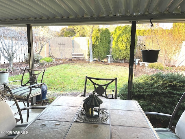 view of patio / terrace with a fenced backyard