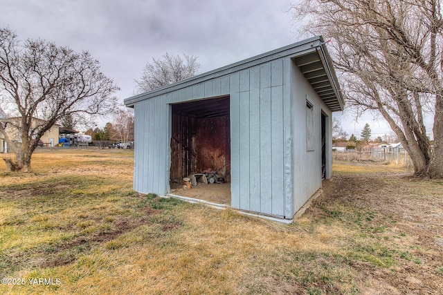 view of outbuilding featuring an outdoor structure