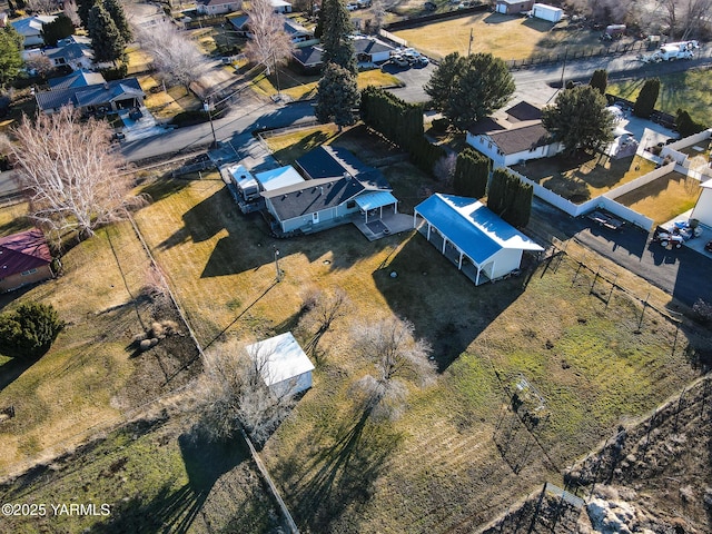 aerial view featuring a residential view