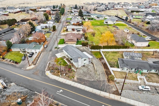 bird's eye view with a residential view