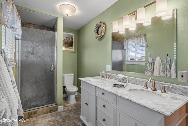 607 N 53rd Ave, Yakima, WA 98908 - full bathroom featuring double vanity and a shower stall