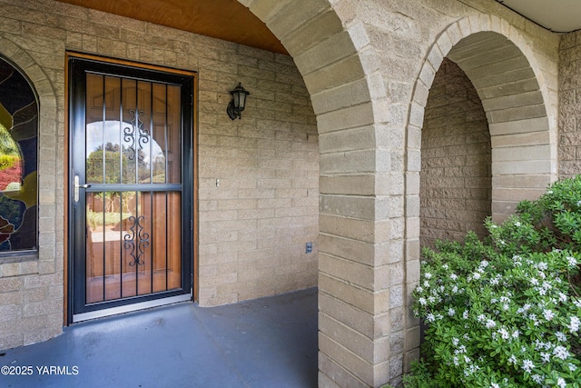 property entrance with a porch