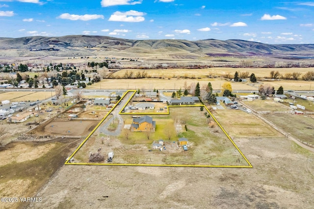 aerial view featuring a mountain view