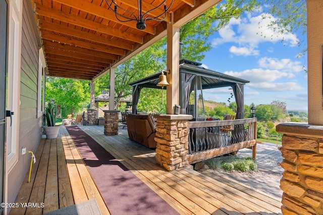 12900 Douglas Rd, Yakima, WA 98908 - deck with a gazebo