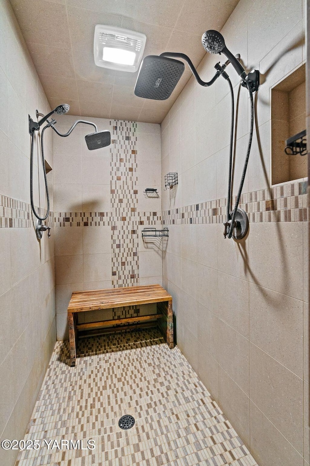 12900 Douglas Rd, Yakima, WA 98908 - full bathroom with a tile shower and tile walls