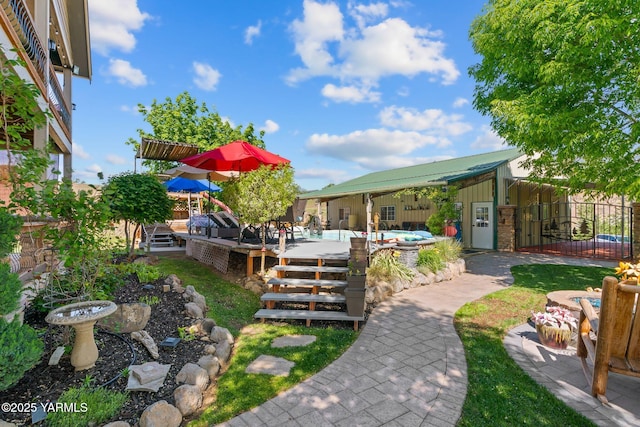 12900 Douglas Rd, Yakima, WA 98908 - view of yard with a deck