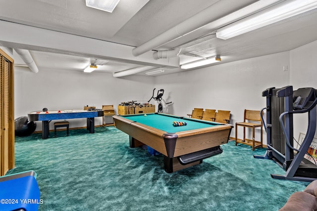 4430 Nile Rd, Naches, WA 98937 - recreation room with carpet floors, billiards, and baseboards