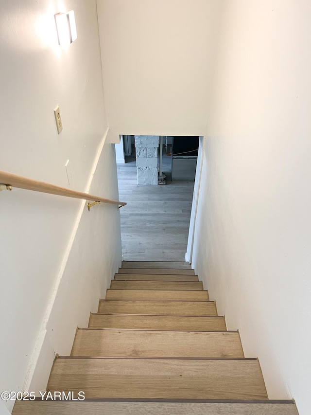 409 Elm Ave, Grandview, WA 98930 - staircase with wood finished floors