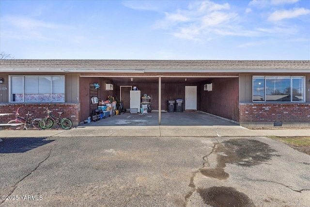 garage with driveway